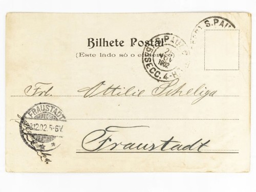 SAO PAULO - CHŁOPIEC WYPLATAJĄCY KOSZYKI BRAZYLIA / WSCHOWA 1902