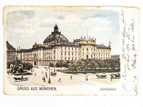 MONACHIUM - PAŁAC SPRAWIEDLIWOŚCI JUSTIZPALAST NIEMCY / WSCHOWA 1899