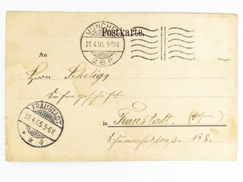 MONACHIUM - PLAC MARIACKI MARIENPLATZ Z RATUSZEM NIEMCY / WSCHOWA 1905