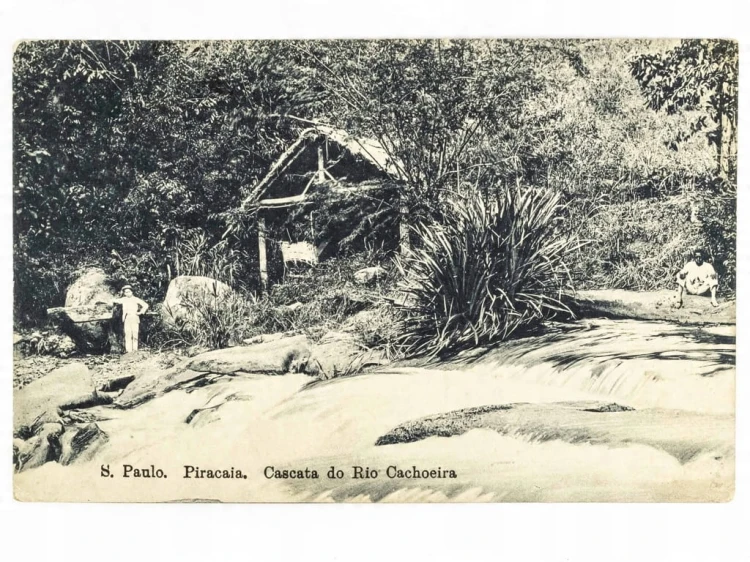 SAO PAULO - WODOSPAD NA RZECE PIRACAIA BRAZYLIA / WSCHOWA 1915