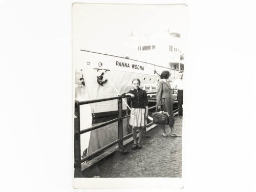 FOTOGRAFIA - STATEK PASAŻERSKI PAROWIEC SS PANNA WODNA LATA 50. / 60. PRL