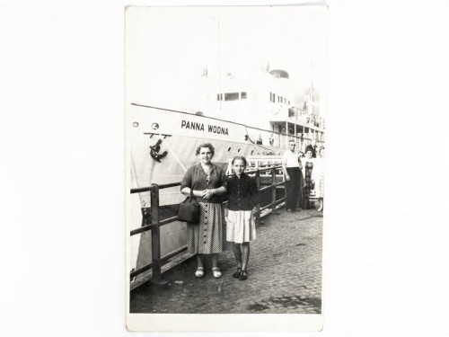 FOTOGRAFIA - STATEK PASAŻERSKI PAROWIEC SS PANNA WODNA LATA 50. / 60. PRL