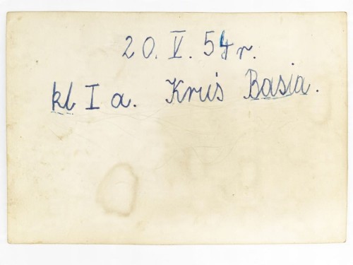 STARA FOTOGRAFIA - ZDJĘCIE SZKOLNE GRUPOWE KLASY DZIEWCZĘCEJ 1954 PRL