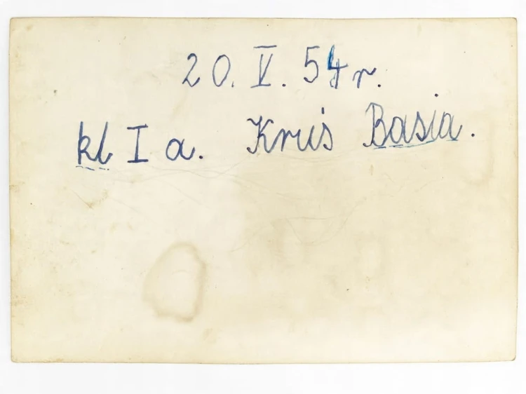 STARA FOTOGRAFIA - ZDJĘCIE SZKOLNE GRUPOWE KLASY DZIEWCZĘCEJ 1954 PRL