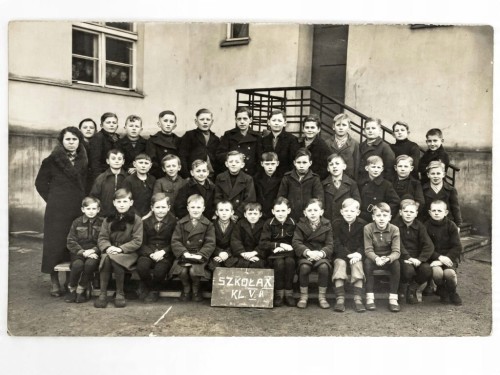 FOTOGRAFIA - ZDJĘCIE SZKOLNE KLASY CHŁOPIĘCEJ FOTO-TADROWSKI POZNAŃ II RP