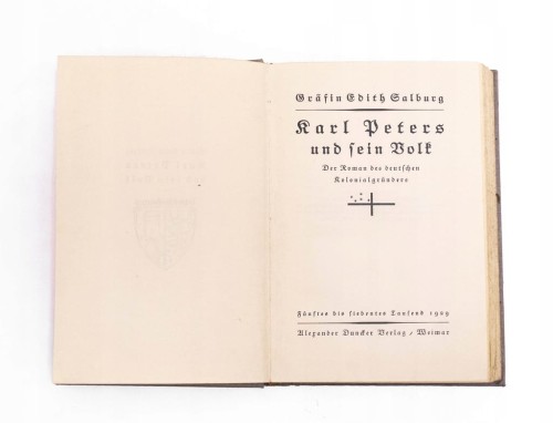 STARA KSIĄŻKA NIEMIECKA KARL PETERS 1929