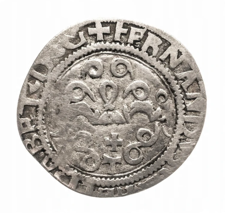 Hiszpania, Ferdynand V i Isabela I (1474-1504), 1/2 reala b.d., Toledo
