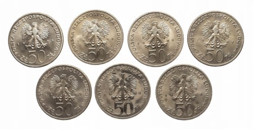 Polska, PRL (1944-1989), 50 złotych Łukasiewicz, Teatr Wielki - 7 sztuk