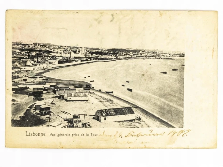 LIZBONA - PANORAMA Z NADBRZEŻEM PORTUGALIA / WSCHOWA 1907