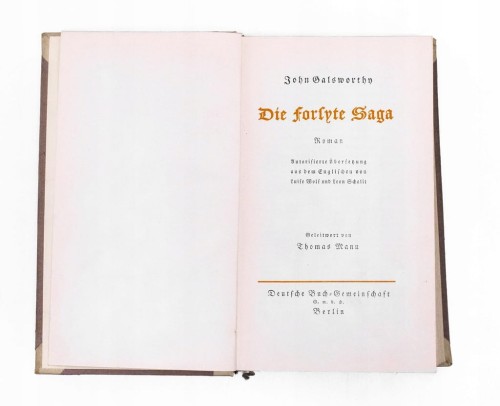 STARA KSIĄŻKA NIEMIECKA SAGA RODU FORSYTE'ÓW 1925