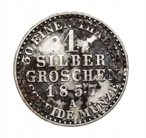 Prusy, Friedrich Wilhelm IV, Grosz srebrny 1857-A, Berlin