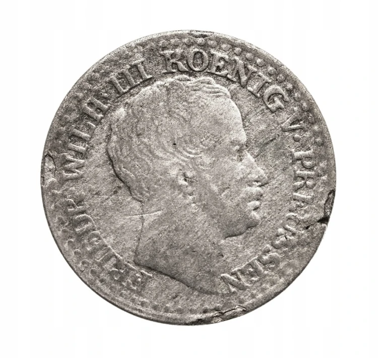 Prusy, Friedrich Wilhelm III, Grosz srebrny 1825-A, Berlin