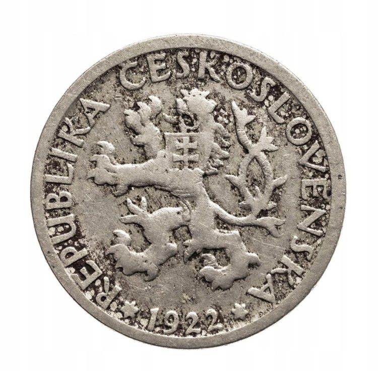 CZECHOSŁOWACJA 1 KORONA 1922 ROK st.3