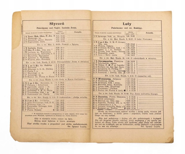 STARA KSIĄŻKA KALENDARZ ŚW. PIOTRA KLAWERA 1936, KROSNO 1935