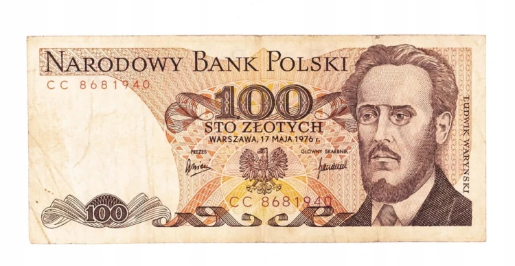Polska, PRL (1944-1989), 100 ZŁOTYCH 17.05.1976, seria CC