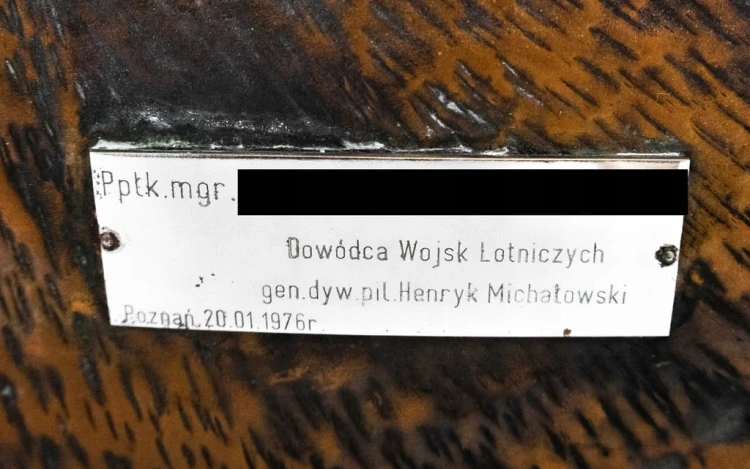 STARA MIEDZIANA PLAKIETA - WOJSKO LOTNICZE, POZNAŃ 1976