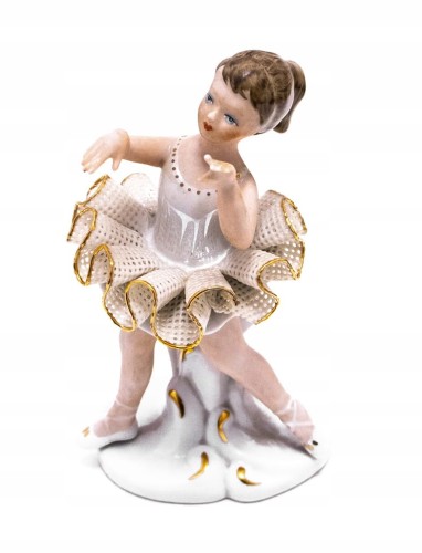 STARA PORCELANOWA FIGURKA TANCERKA / BALETNICA, APULUM RUMUNIA