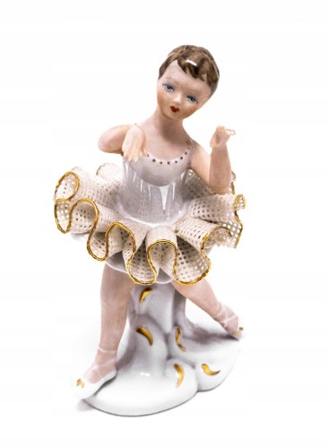 STARA PORCELANOWA FIGURKA TANCERKA / BALETNICA, APULUM RUMUNIA