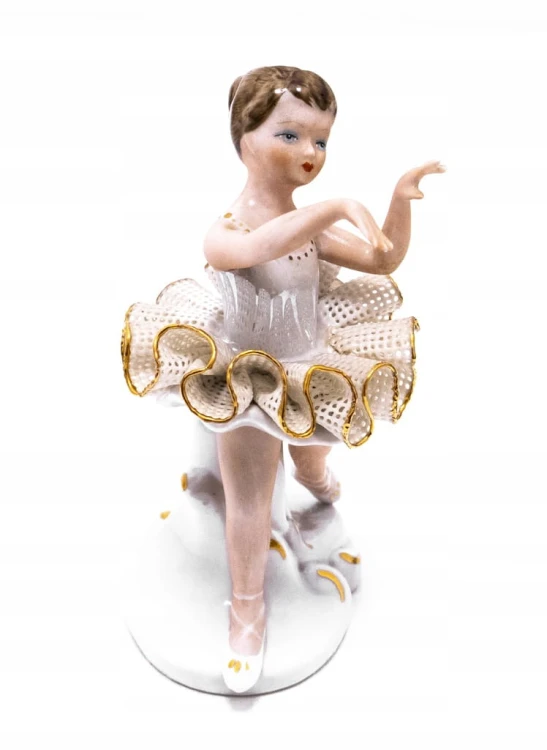 STARA PORCELANOWA FIGURKA TANCERKA / BALETNICA, APULUM RUMUNIA