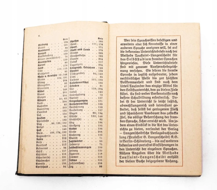 STARA KSIĄŻKA NIEMIECKA METOULA SPRACHFUHRER 1914