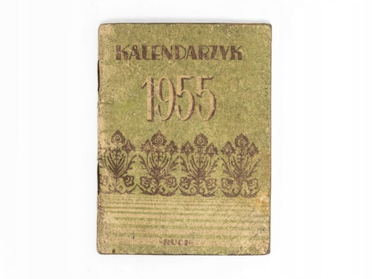 STARY KALENDARZ KIESZONKOWY RUCHU PROPAGUJĄCY CZYTELNICTWO NA WSI 1955 PRL