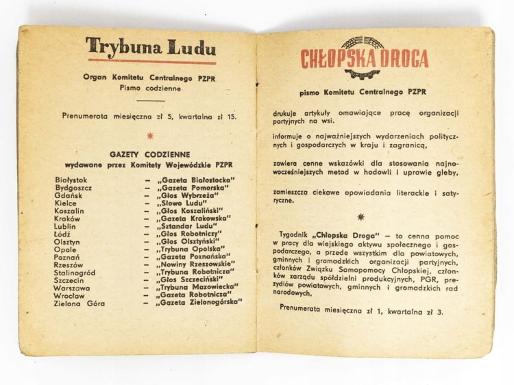 STARY KALENDARZ KIESZONKOWY RUCHU PROPAGUJĄCY CZYTELNICTWO NA WSI 1955 PRL