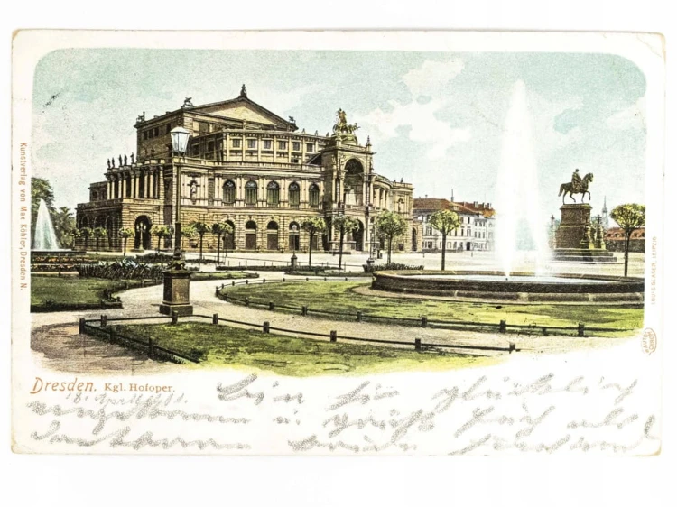 DREZNO - KGL HOFOPER OBECNIE SEMPEROPER OPERA SEMPERA NIEMCY / WSCHOWA 1901