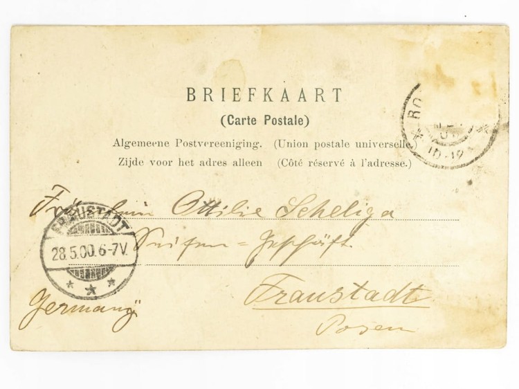 ROTTERDAM - BRAMA MIEJSKA DELFTSCHE POORT HOLANDIA / WSCHOWA 1900