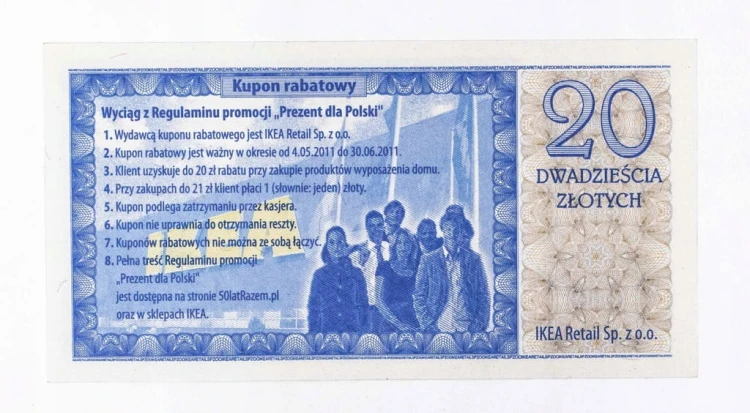 Polska od 1989 roku, 20 złotych 2011, IKEA, Prezent dla Polski