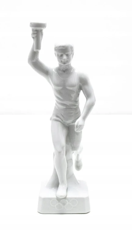STARA PORCELANOWA FIGURKA - OLIMPIJCZYK, IGRZYSKA OLIMPIJSKIE 1936 BERLIN
