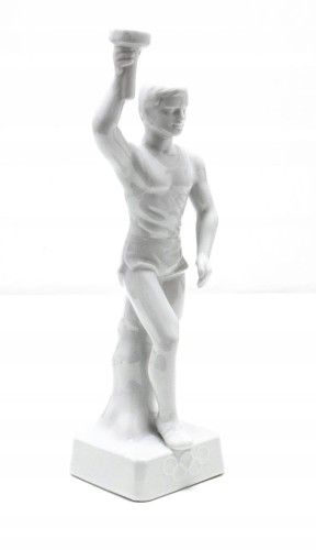 STARA PORCELANOWA FIGURKA - OLIMPIJCZYK, IGRZYSKA OLIMPIJSKIE 1936 BERLIN