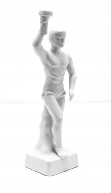 STARA PORCELANOWA FIGURKA - OLIMPIJCZYK, IGRZYSKA OLIMPIJSKIE 1936 BERLIN