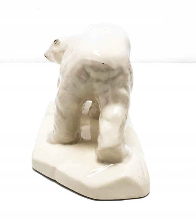 STARA PORCELANOWA FIGURKA - NIEDŹWIEDŹ POLARNY, CHODZIEŻ