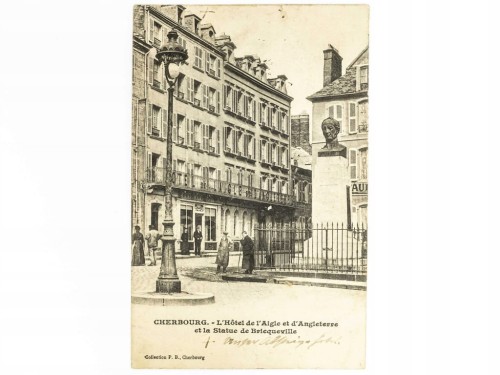 CHERBOURG - HOTEL DE L'AIGLE ET D'ANGLETERRE FRANCJA / WSCHOWA 1908