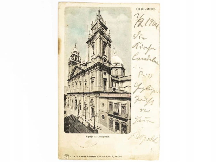 RIO DE JANEIRO - ZABYTKOWY KOŚCIÓŁ CANDELARIA BRAZYLIA / WSCHOWA 1905