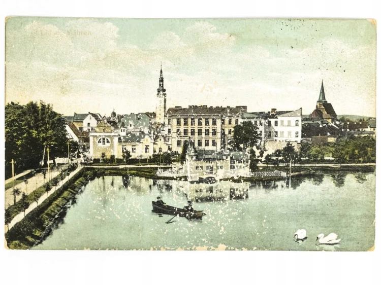 LITOVEL - PANORAMA Z WIEŻĄ RATUSZA CZECHY / WSCHOWA POCZ. XX W.