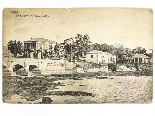 VIGO - LAZARET NA WYSPIE SAN SIMÓN HISZPANIA / WSCHOWA 1921