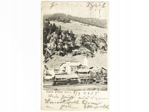 BRENNER / BRENNERO - PRZYGRANICZNA STACJA KOLEJOWA WŁOCHY / WSCHOWA 1905