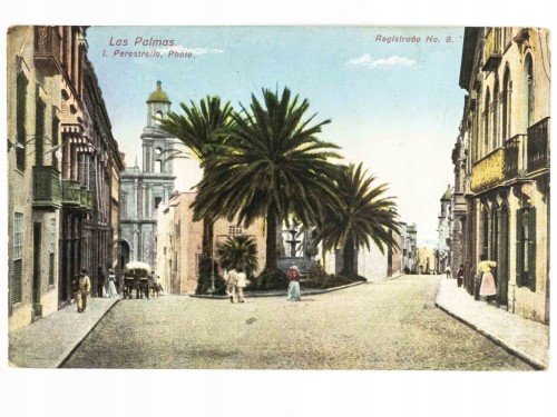LAS PALMAS, WYSPY KANARYJSKIE - ZABYTKOWE ULICZKI HISZPANIA / WSCHOWA 1920