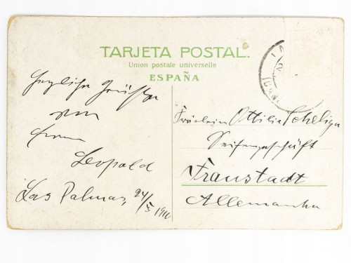 LAS PALMAS, WYSPY KANARYJSKIE - PANORAMA Z KATEDRĄ HISZPANIA / WSCHOWA 1910