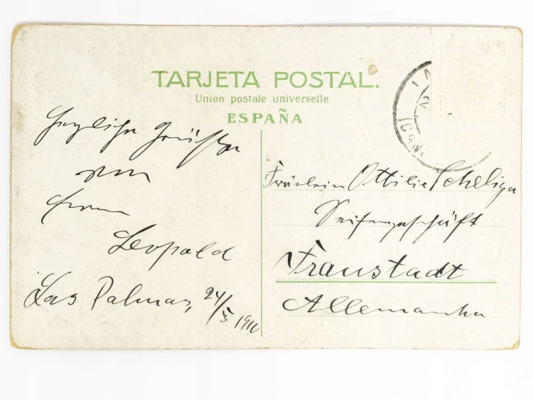 LAS PALMAS, WYSPY KANARYJSKIE - PANORAMA Z KATEDRĄ HISZPANIA / WSCHOWA 1910