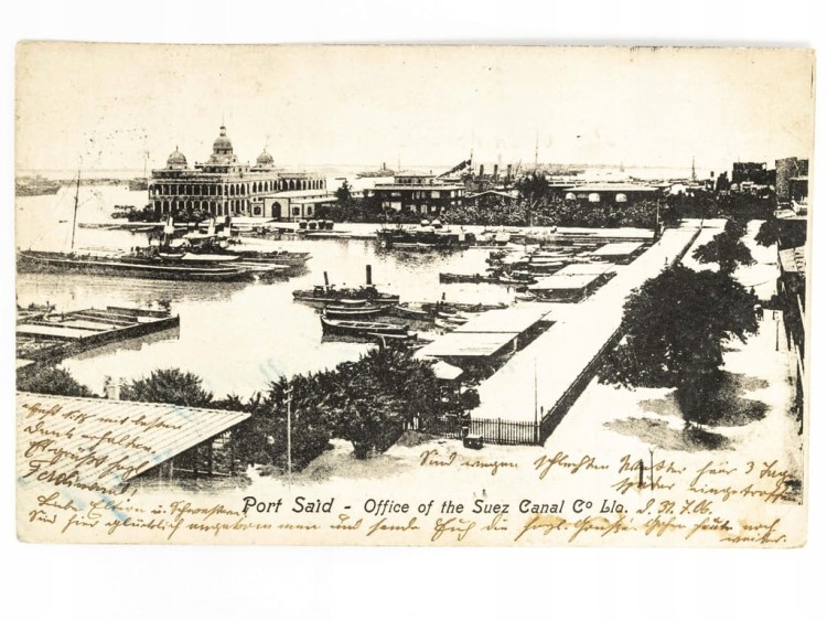 PORT SAID - BIURO KANAŁU SUEZKIEGO EGIPT / WSCHOWA 1906