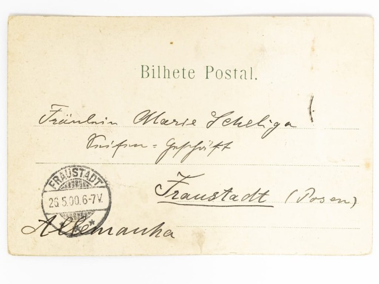 BAHIA - WYBRZEŻE I KOBIETA W TRADYCYJNYM STROJU BRAZYLIA / WSCHOWA 1900