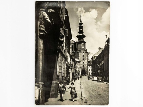 BRATYSŁAWA - BRAMA I ULICA MICHALSKA SŁOWACJA 1957