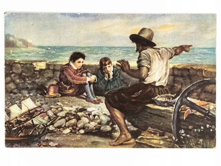 STARA POCZTÓWKA - DZIECIŃSTWO RALEIGHA JOHN EVERETT MILLAIS PRZEDWOJENNA