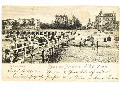 CIS (ZINNOWITZ) - WIDOK Z MOLO NIEMCY / WSCHOWA 1900