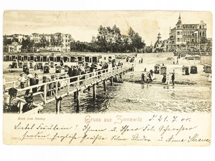 CIS (ZINNOWITZ) - WIDOK Z MOLO NIEMCY / WSCHOWA 1900
