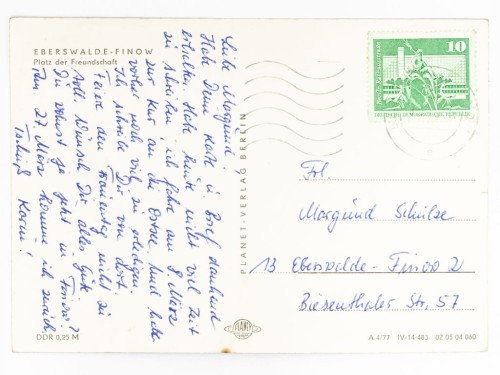 EBERSWALDE-FINOW - PLAC PRZYJAŹNI NIEMCY NRD LATA 60. / 70.