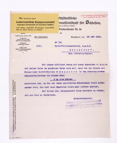 STARE NIEMIECKIE PISMO BANKOWE - WROCŁAW 1918