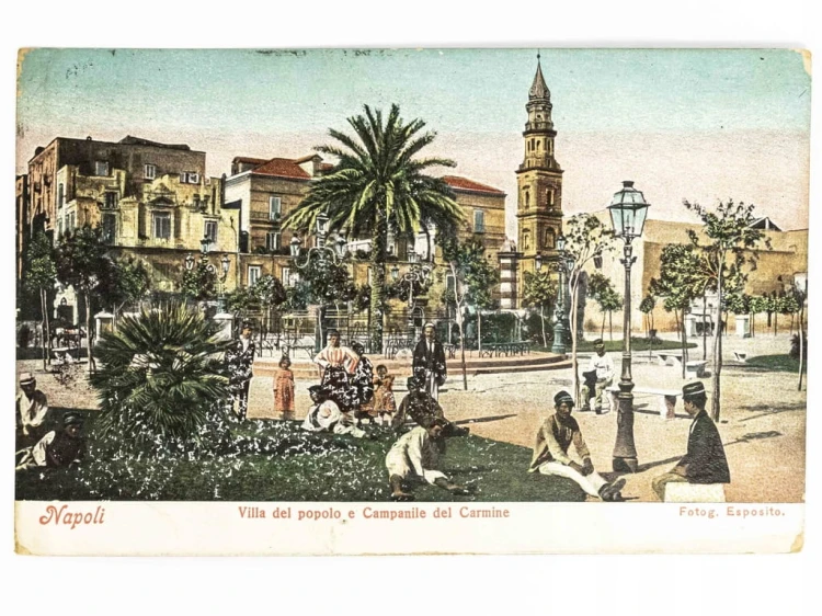 NEAPOL - WILLA DEL POPOLO I DZWONNICA SANTA MARIA WŁOCHY / WSCHOWA 1910
